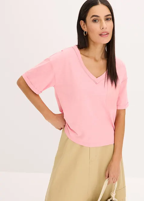 Oversized topp i 100% bomull, bonprix