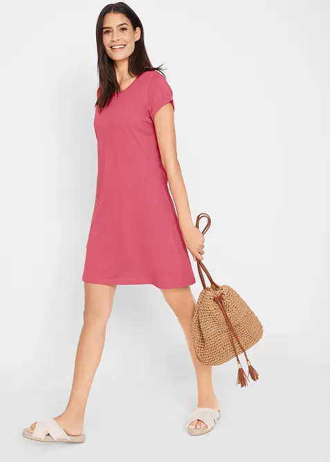 Trikotkjole i 100% &oslash;kologisk bomull, bonprix