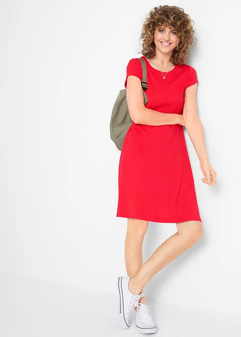 Trikotkjole i 100% &oslash;kologisk bomull, bonprix