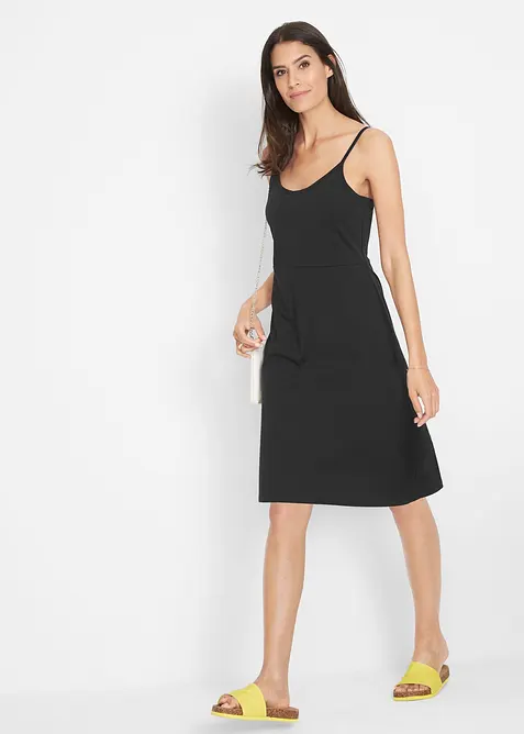 Sommerkjole i jersey med regulerbare stropper, bonprix