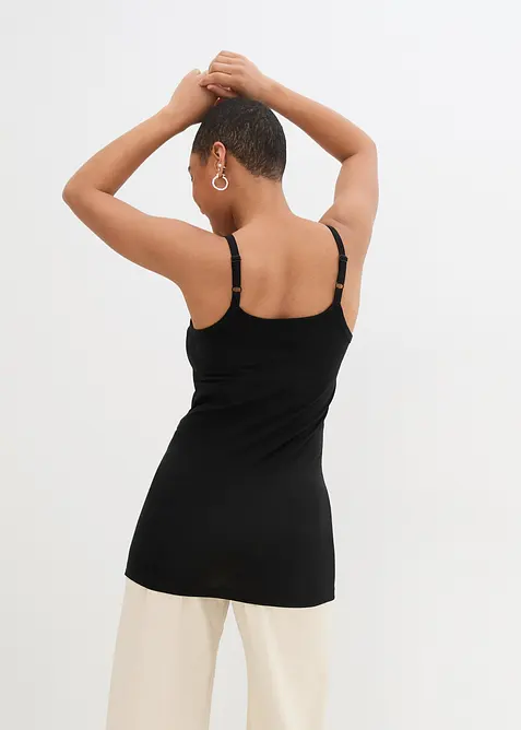 Lang singlet av økologisk bomull, 2-pack, bonprix