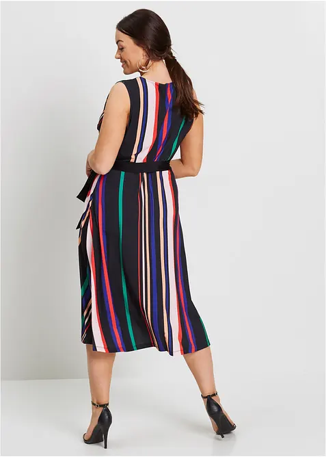 Trikotkjole med knytebelte, bonprix