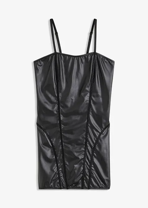 Kjole i wetlook, bonprix