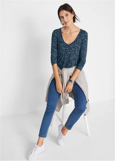 Trikottopp av viskosemiks, bonprix