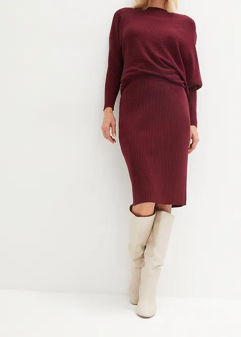 Strikkeskjørt av myk viskosemiks, bonprix