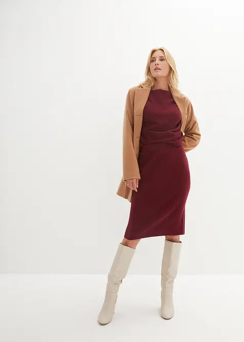 Strikkeskjørt av myk viskosemiks, bonprix