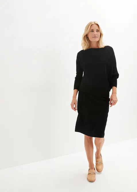 Strikkeskjørt av myk viskosemiks, bonprix