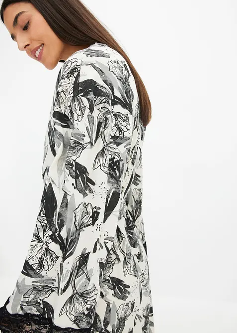 Kimono-badekåpe av myk viskosemiks, bonprix