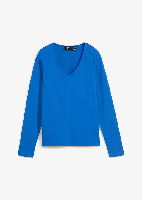 Langermet topp i økologisk bomull, bonprix