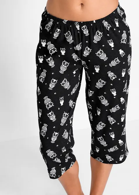 Capri-pyjamas med korte ermer, bonprix