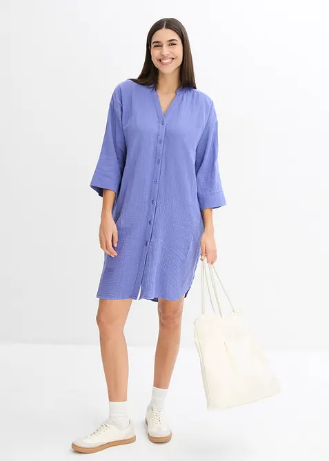 Skjortekjole i musselin, bonprix