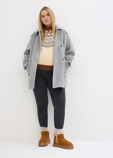 Mamma-leggings med teddyf&ocirc;r, Slim Fit, bonprix