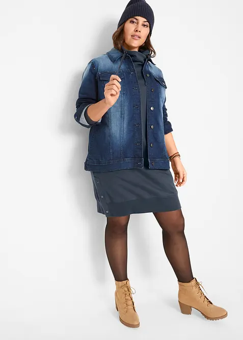 Sweatshirtkjole i ren bomull, bonprix