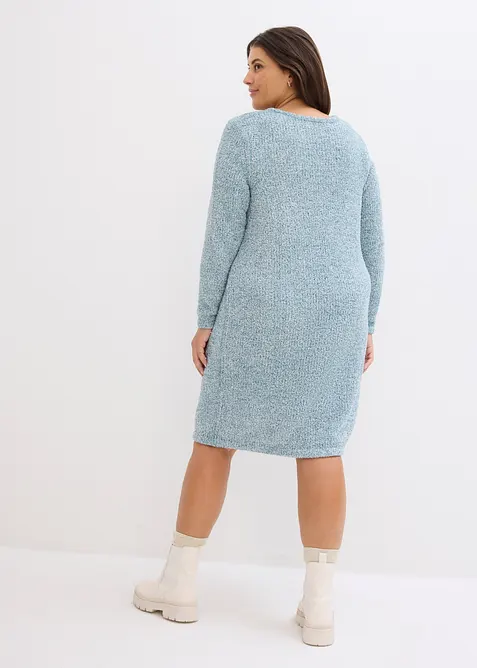 Myk kjole i strikket fleecemateriale, bonprix