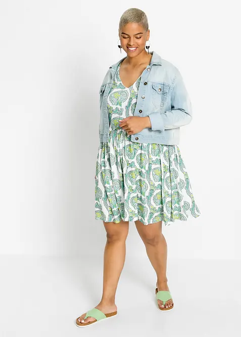 Trikotkjole i lett viskose med elastan, bonprix