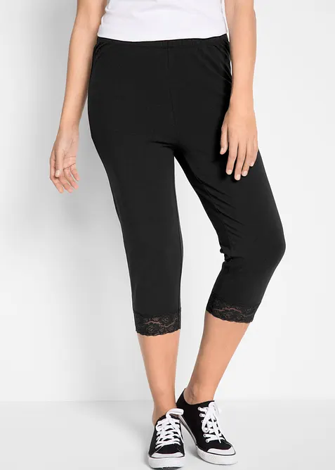 Caprileggings med blondedetalj, bonprix