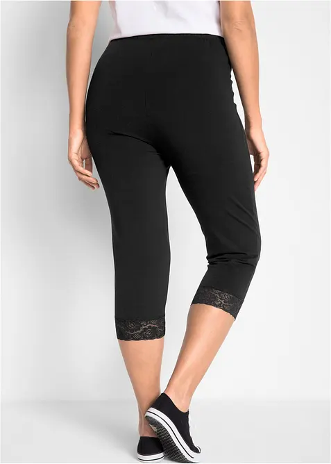 Caprileggings med blondedetalj, bonprix