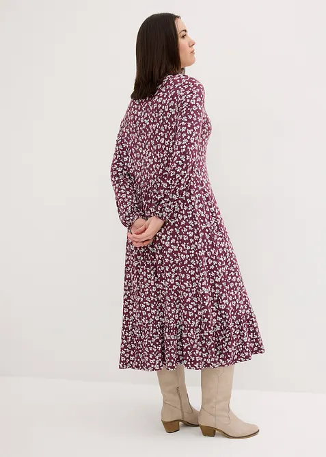 Trikotkjole i lett viskosemiks, bonprix