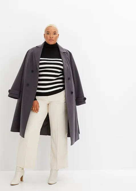 Høyhalset genser i viskosemiks, bonprix