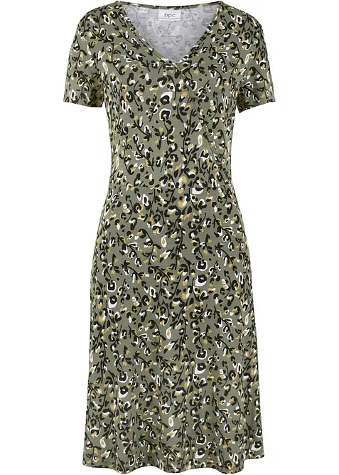 Trikotkjole i lett viskosemiks, bonprix