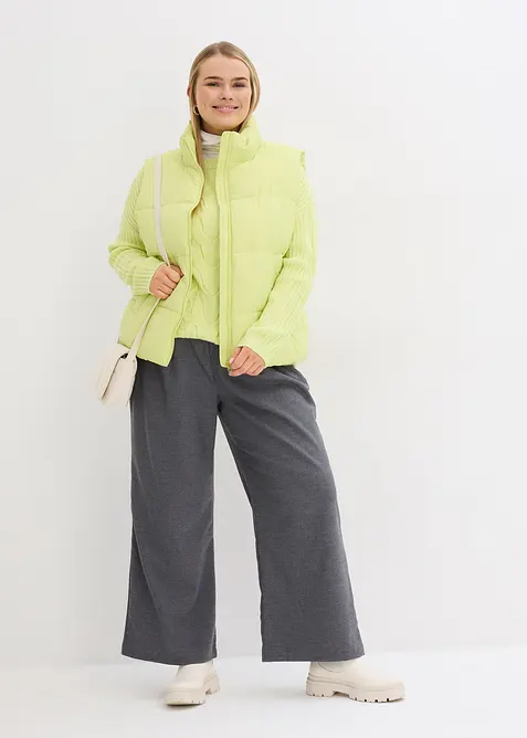 Oversized genser med flettemønster, bonprix