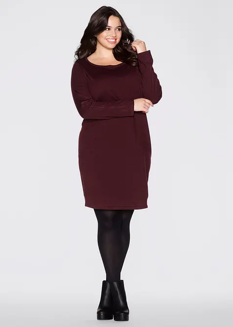 Strikkekjole i ledig snitt, bonprix