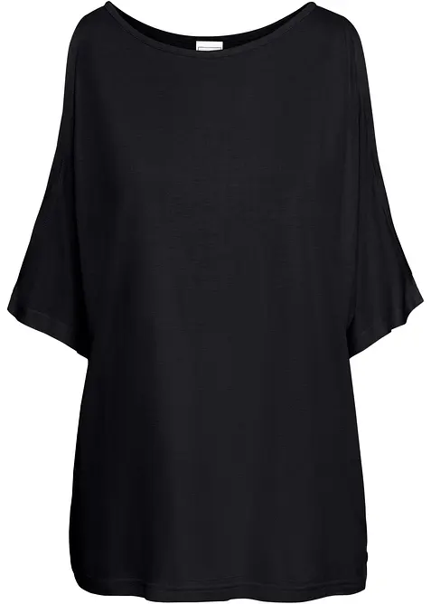 Cold shoulder-topp i viskose, bonprix