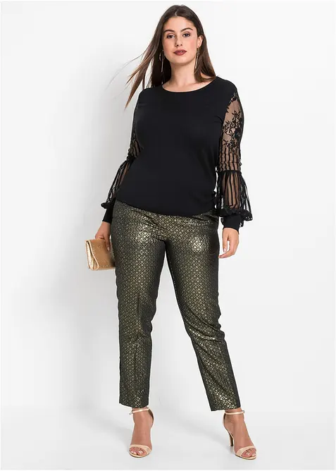 Langermet topp i viskosemiks, bonprix