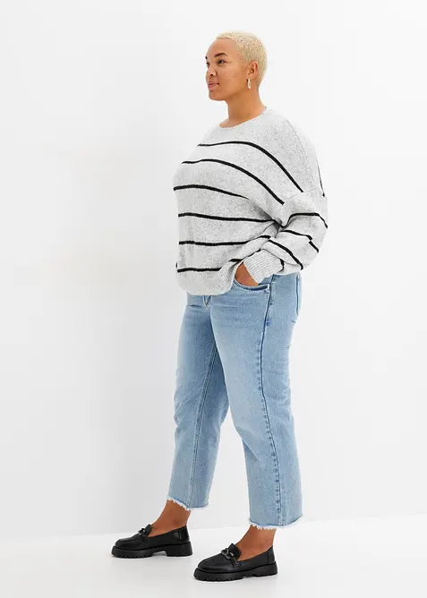 Oversized genser med stripemønster, bonprix
