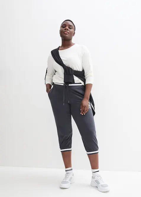 3/4-joggebukse i bomullsmiks, bonprix