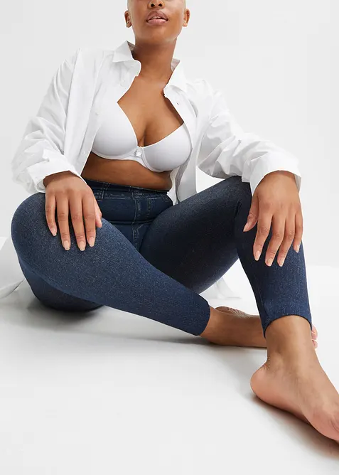 Shape seamless leggings i jeans-look, sterkt figurformende, bonprix