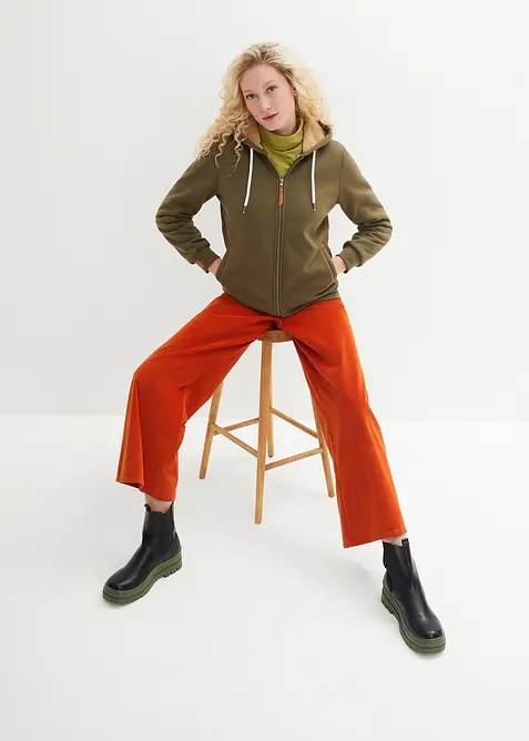 Langermet topp med &oslash;kologisk bomull, bonprix