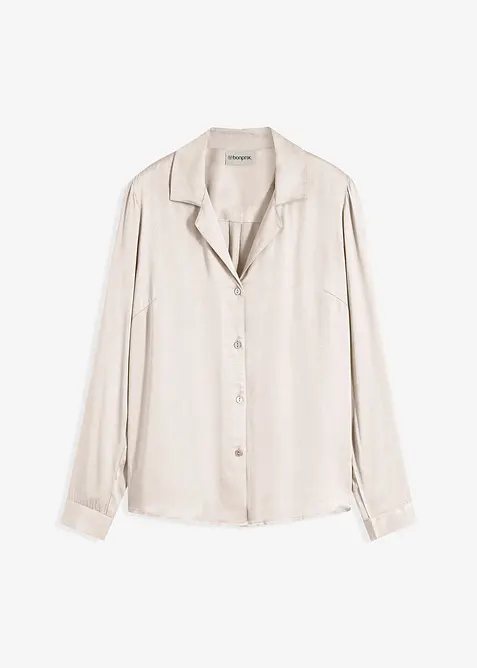 Bluse av fin sateng, bonprix