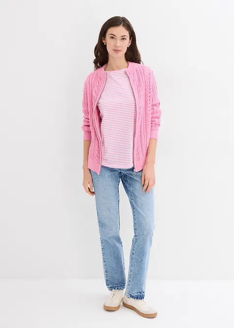 Langermet topp i 100% bomull, bonprix