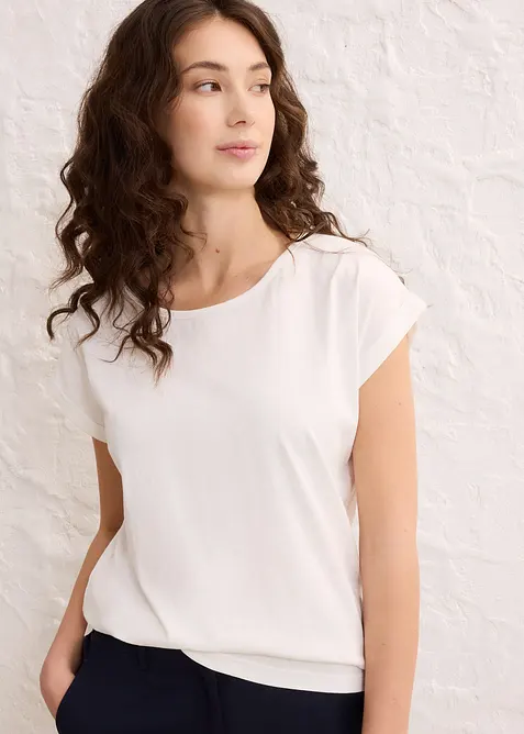 Topp med silke, bonprix