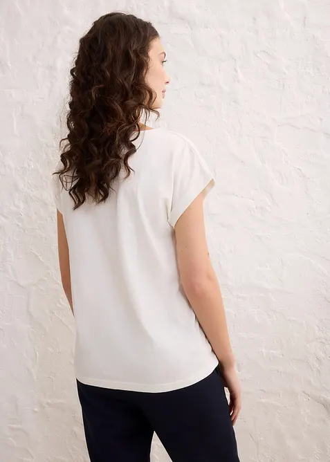 Topp med silke, bonprix