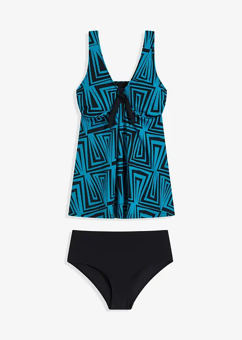 Lang tankini med brede stropper (2-delt sett), bonprix