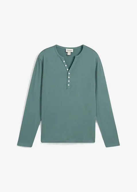 Langermet bestefartr&oslash;ye i ren &oslash;kologisk bomull, Slim Fit, bonprix