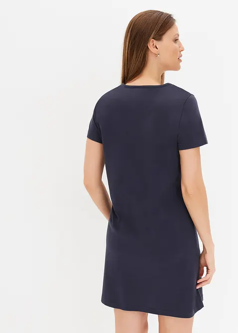 Kort nattkjole i 100% bomull (2-pack), bonprix