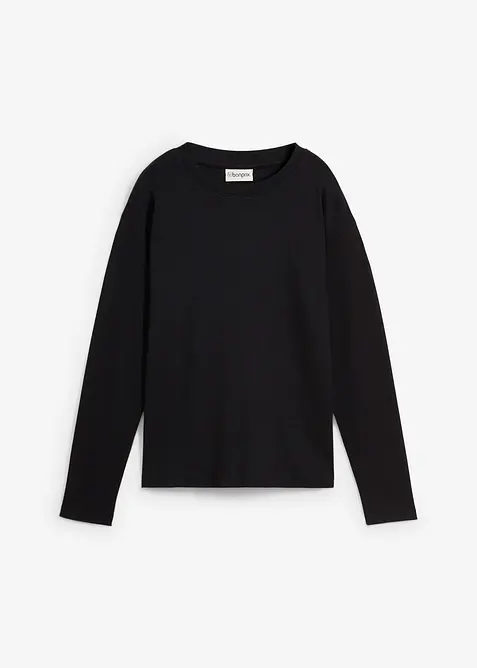 Langermet topp i formstabil, &oslash;kologisk bomull, bonprix