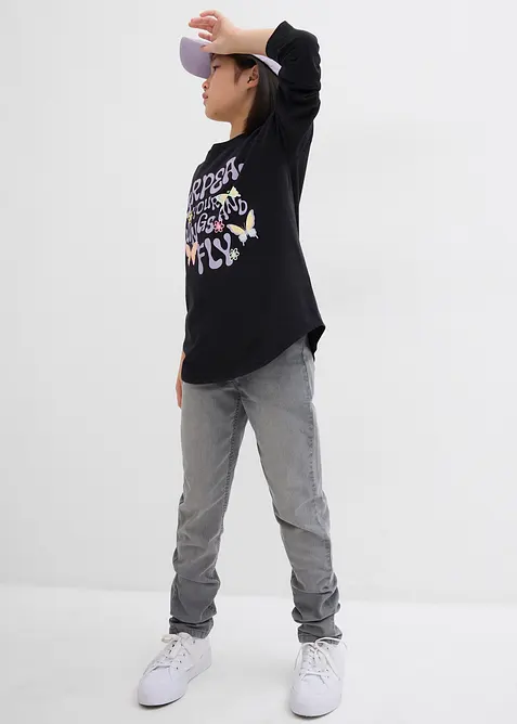 Langermet topp i 100% &oslash;kologisk bomull, bonprix