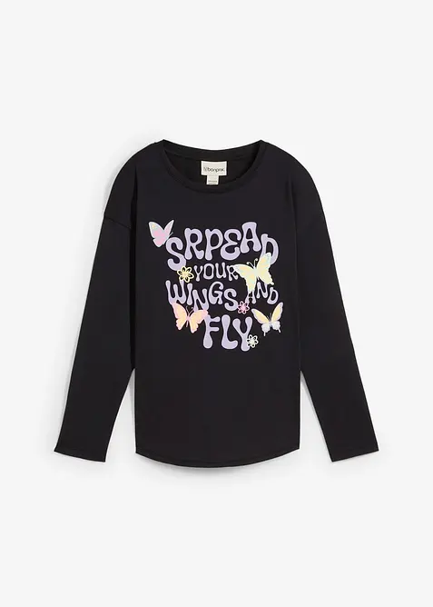 Langermet topp i 100% &oslash;kologisk bomull, bonprix