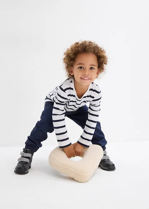 Langermet topp i ren &oslash;kologisk bomull (2-pack), bonprix