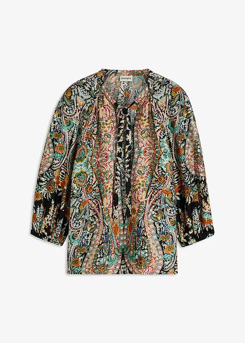 Blusetunika i lett sateng, bonprix