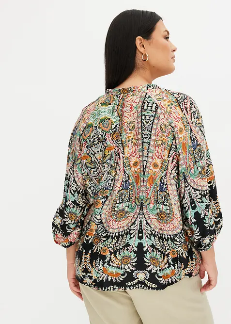 Blusetunika i lett sateng, bonprix