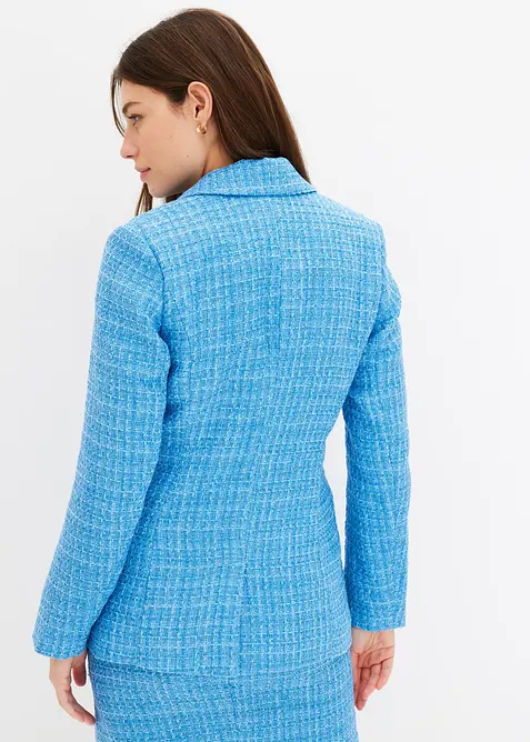 Dobbelkneppet bouclé-blazer, bonprix