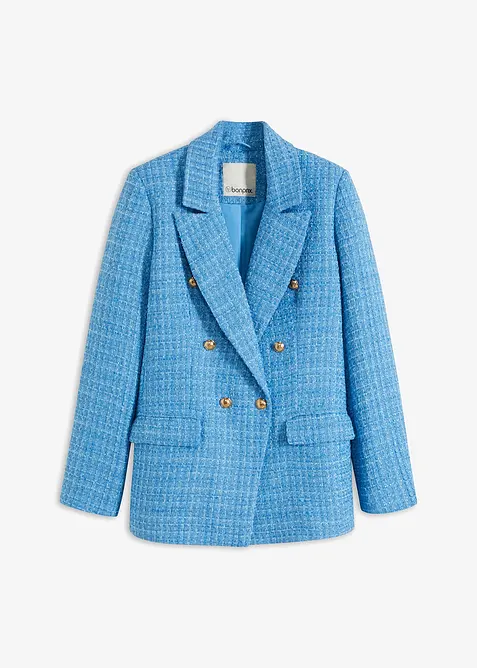Dobbelkneppet bouclé-blazer, bonprix