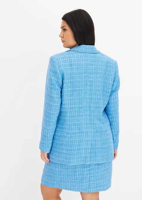 Dobbelkneppet bouclé-blazer, bonprix