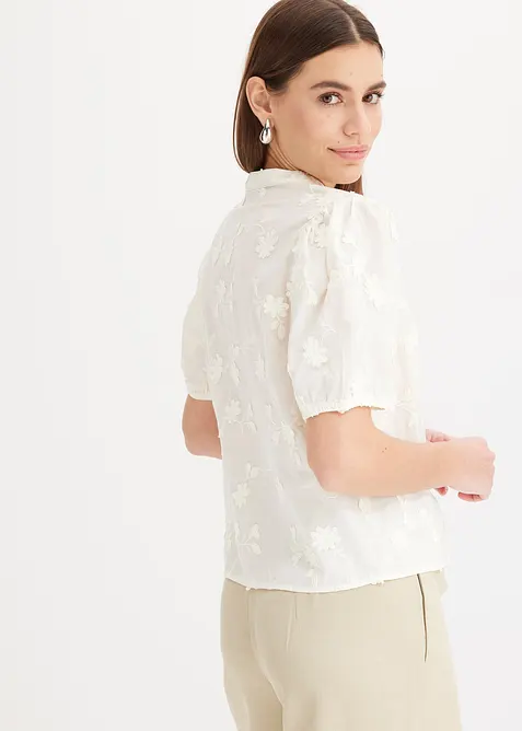 Kortermet bluse i 100% bomull, bonprix