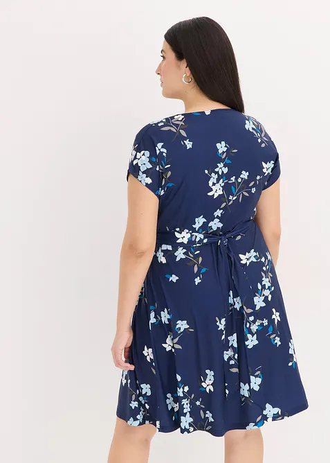 Jerseykjole i omslagsstil, bonprix